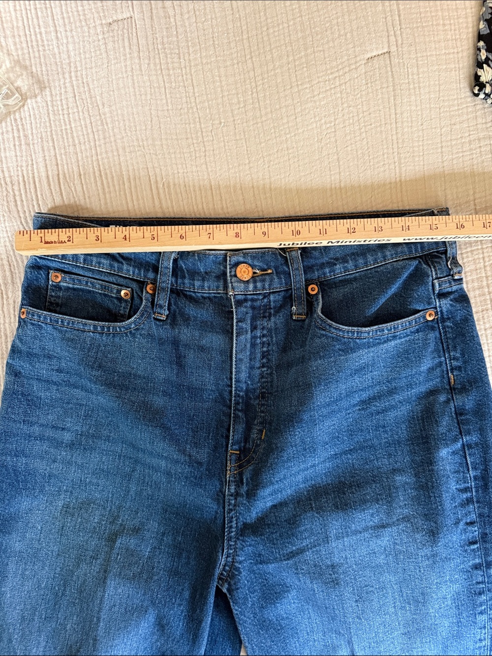 J. Crew Five Pocket Wide Leg Trouser Medium Wash Jeans, size 30 inseam 31 - Picture 14 of 14
